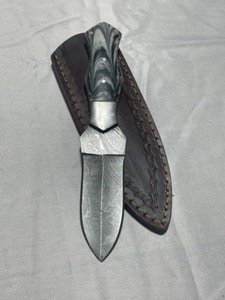 Custom Damascus Steel Boot Knife