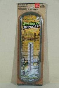 Nostalgic Tin Thermometer - Bass Angler