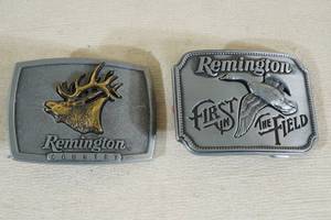 2 Remington Belt Buckles
