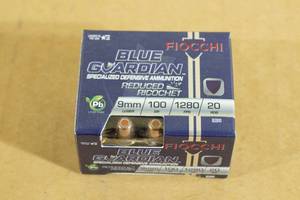20 Fiocchi Blue Guardian 9mm Luger 100 Gr HP Ammo