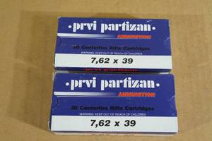 40 PPU 7.62 x 39 FMJ Ammo