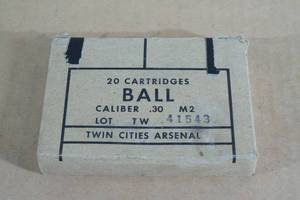 20 Twin Cities Arsenal .30 Caliber M2 Ball Ammo