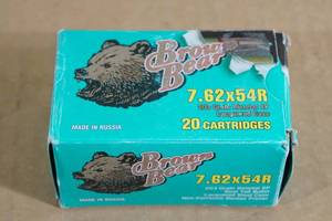 20 Brown Bear 7.62 x 54R 203 Gr SP Steel Case Ammo