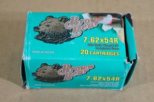 20 Brown Bear 7.62 x 54R 203 Gr SP Steel Case Ammo