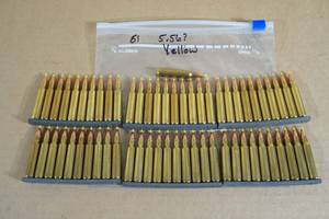 61 Rounds 5.56mm Yellow Tip Ammo - Possible Reloads