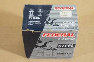 25 Federal Classic Magnum 12 Gauge 3 Steel T Shot Shot Shells