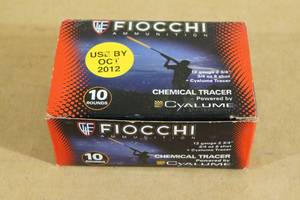 10 Fiocchi 12 Gauge 2-34 8 Shot Chemical Tracer Shot Shells