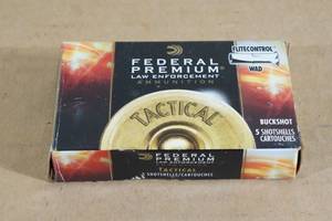 5 Federal Premium Tactical 12 Gauge 2-34 00 Buck Shot Shells