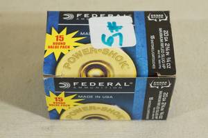 15 Federal Power-Shok 20 Gauge 2-34 34 Oz HP Rifled Slugs