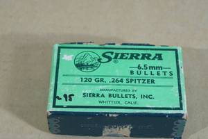 95 Sierra 6.5mm .264 120 Gr Spitzer Bullets