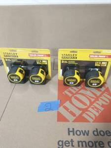 lot 2 image: 2 STANLEY 25 ft. FATMAX Tape Measure (2-Pack EACH )