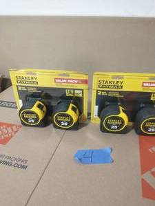 lot 4 image: 2 STANLEY 25 ft. FATMAX Tape Measure (2-Pack EACH )