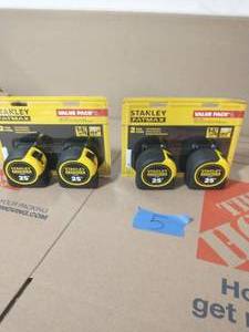 lot 5 image: 2 SETS OF STANLEY 25 ft. FATMAX Tape Measure (2-Pack Each)