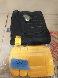 lot 34 image: DEWALT ProTradesman Combo Mens 42 in. W x 31 in. L Black PolyesterCottonElastane Stretch Work Pant with Knee Pad