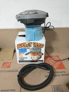 lot 37 image: BUCKETHEAD 5 Gal. 1.75-Peak HP WetDry Shop Vacuum Powerhead with Filter Bag and Hose (compatible with 5 Gal. Homer Bucket)