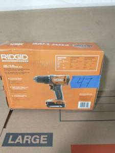 lot 47 image: RIDGID 18V Cordless 12 in. DrillDriver Kit with (1) 2.0 Ah Battery and Charger