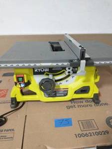 lot 75 image: RYOBI 13 Amp 8-14 in. Table Saw