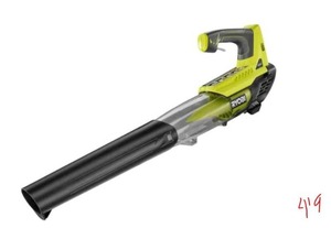 lot 49 image: RYOBI ONE 18V 100 MPH 280 CFM Cordless Battery Variable-Speed Jet Fan Leaf Blower (Tool Only)