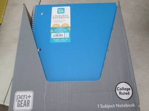 lot 13 image: 12 pen and gear 1-subject note book...