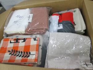 lot 22 image: box of decorative pillow throws ...