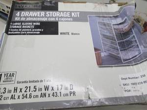 lot 65 image: everbuilt 4 drawer storage kit ...