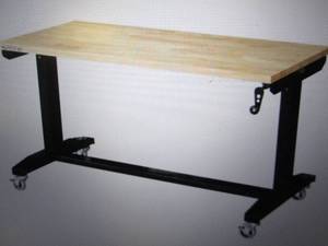lot 74 image: husky 52 inch work table with adjus...