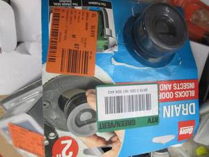 lot 139 image: box full of plumbing items and misc...