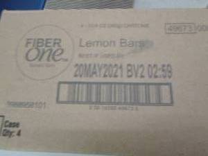 lot 148 image: case of fiber one lemon bars 4-10.6...