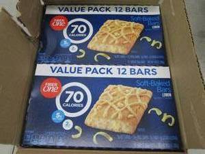 lot 154 image: case of fiber one lemon bars 4-10.6...
