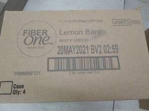 lot 156 image: case of fiber one lemon bars 4-10.6...