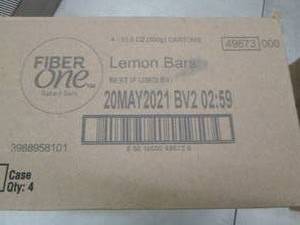 lot 158 image: case of fiber one lemon bars 4-10.6...