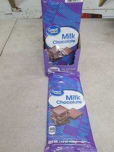 lot 159 image: case of 12 great value milk chocola...