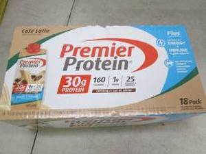 lot 198 image: case of 17 premier protein cafe lat...