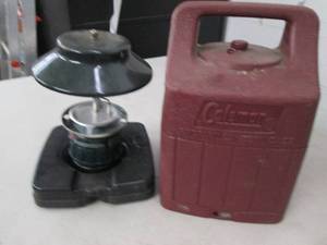 lot 221 image: coleman lantern and case missing gla...