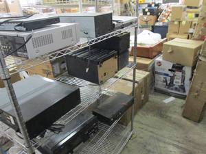 lot 261 image: all electronics on shelves the shel...