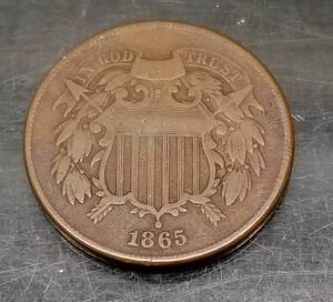 1865 US TWO CENT PIECE