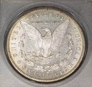 1890-S MORGAN SILVER DOLLAR UNC