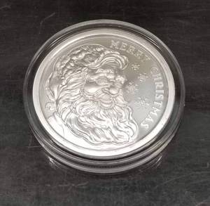 2021 CHRISTMAS SANTA 1 TROY OZ .999 FINE SILVER IN AIRTITE