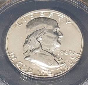 1960 PROOF FRANKLIN HALF DOLLAR PF67 ANACS
