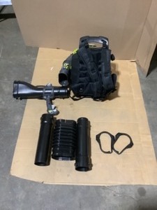 lot 16 image: RYOBI 175 MPH 760 CFM 38cc Gas Backpack Leaf Blower. See Pictures