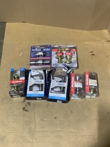 lot 27 image: Assorted Defiant, Schlage, KwikSet & Toledo Door Knob Sets & Deadbolts. See Pictures