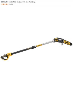 lot 4 image: DEWALT 8 in. 20V MAX Cordless Pole Saw (Tool Only). See Pictures