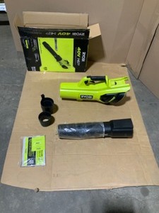 lot 8 image: RYOBI 40-Volt HP Brushless 190 MPH 730 CFM Cordless Battery Jet Fan Leaf Blower (Tool Only). See Pictures