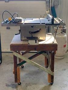lot 47 image: Craftsman Table Soft Works Great on Rolling Cart