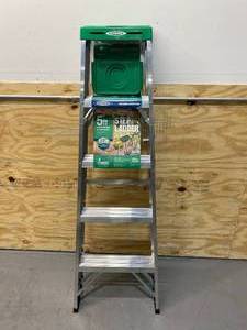 lot 23 image: WERNER 5 ft. Aluminum Step Ladder with 225 lb. Load Capacity Type II Duty Rating