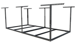 lot 12 image: FLEXIMOUNTS Black Adjustable Height Overhead Garage Storage Rack (96 in W x 48 in D)