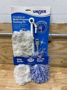 lot 40 image: UNGER Click & Dust Multi-Purpose Dusting Kit Daily Duster & Delicate Duster