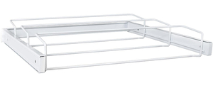 lot 69 image: ORGANIZED LIVING Freedomrail Reveal 4 In. H X 23 In. W X 17-34 In. L Steel Shoe Rack, White