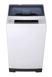 lot 15 image: MAGIC CHEF 1.6 cu. ft. Compact White Top Load Washing Machine, Portable with Stainless Steel Tub
