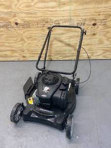 lot 75 image: MURRAY 20 in. 125 cc Briggs & Stratton Gas Walk Behind Push Lawn Mower with 4 wheel height adjustment and Prime N Pull Start